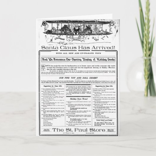 クリスマスの広告1909の小さい滝の布告者ミネソタ シーズンカード (正面)