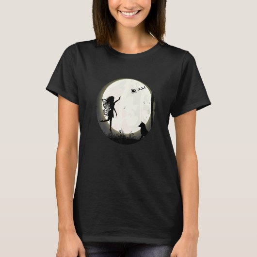 クリスマスの庭の妖精 Tシャツ (正面)