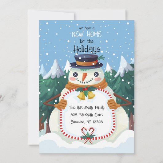 クリスマスの引っ越しおめでとうカード 新しい家 シーズンカード (正面)