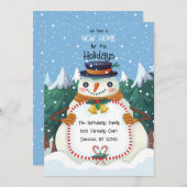 クリスマスの引っ越しおめでとうカード 新しい家 シーズンカード (正面/裏面)