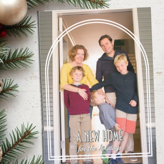 クリスマスの引っ越し用の新しい家 シーズンカード