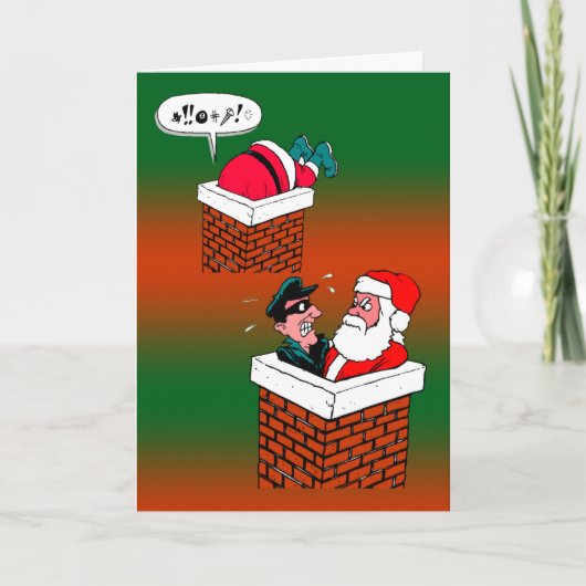 クリスマスの強盗カード シーズンカード (正面)