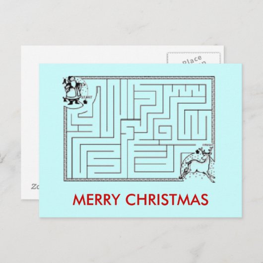 クリスマスの当惑の郵便はがき シーズンポストカード (正面/裏面)