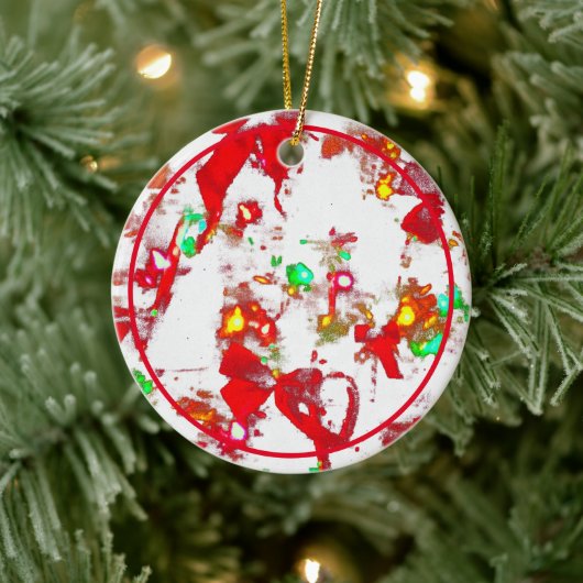 クリスマスの形状と色 セラミックオーナメント (ツリー)