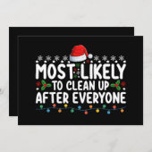 クリスマスの後に片付けそうな方が多い 招待状 (正面/裏面)