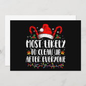 クリスマスの後に片付けそうな方が多い 招待状 (正面/裏面)