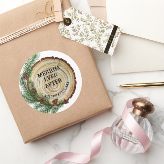 クリスマスの後は楽結婚しく ラウンドシール (ギフト)