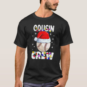 クリスマスの従兄弟クルーベースボールパジャマファミリーXmas Tシャツ