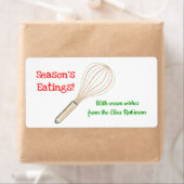 クリスマスの御馳走ラベル/ベーキングのラベル(赤い緑) ラベル (インサイチュ)