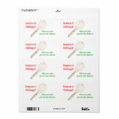 クリスマスの御馳走ラベル/ベーキングのラベル(赤い緑) ラベル (フルシート)