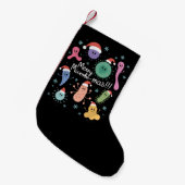クリスマスの微生物学 科学の先生 微生物 スモールクリスマスストッキング (正面 (吊り時))