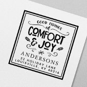 クリスマスの心地よいと喜びの挨拶の良い知らせ セルフインキングスタンプ