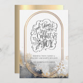 クリスマスの心地よいと喜びの良い知らせを台本にする シーズンカード (正面/裏面)