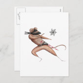 クリスマスの忍者のマウス シーズンポストカード (正面/裏面)