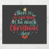 クリスマスの応援が多すぎるようなものはない ビールラベル (シングルラベル)