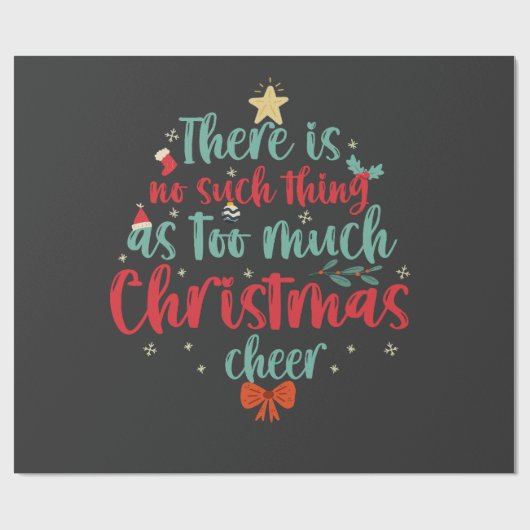クリスマスの応援が多すぎるようなものはない ラッピングペーパー (フラット)