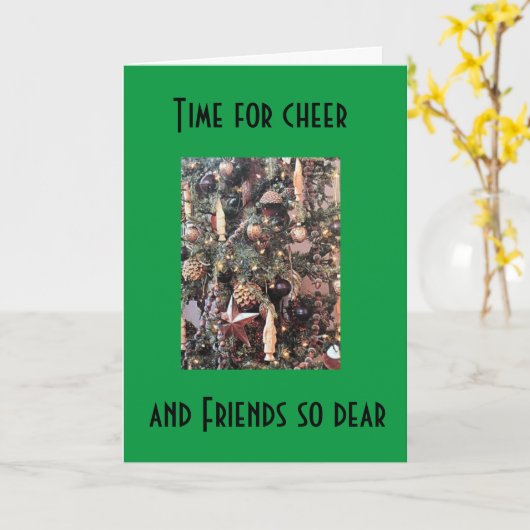 **クリスマスの応援と友達のための親愛**時間 カード (黄色い花)