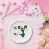 クリスマスの応援のチアリーダーの休日の精神 ペーパープレート (パーティー)