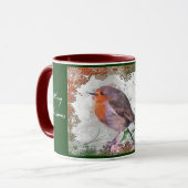 クリスマスの応援のロビンのマグ マグカップ (正面左)