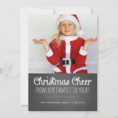 クリスマスの応援の休日の写真の黒板のレタリング シーズンカード (正面)