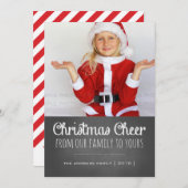 クリスマスの応援の休日の写真の黒板のレタリング シーズンカード (正面/裏面)