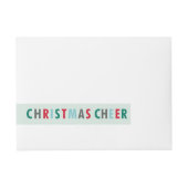 クリスマスの応援の多彩の住所覆いのラベル ラップアラウンド宛名ラベル (正面)