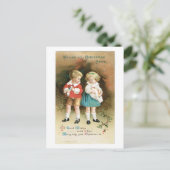 クリスマスの応援の子供 シーズンポストカード (スタンド正面)