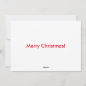 クリスマスの応援を送るかわいいハスキー シーズンカード (裏面)