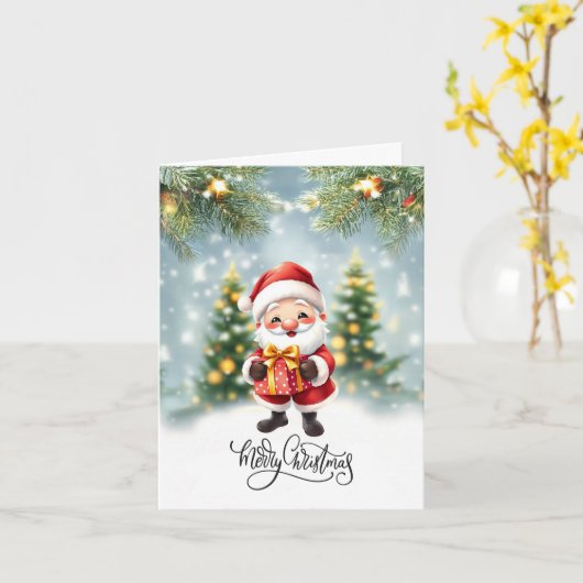 クリスマスの応援 カード (黄色い花)