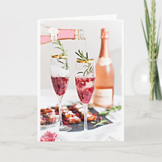 ***クリスマスの応援/新年 カード (正面)