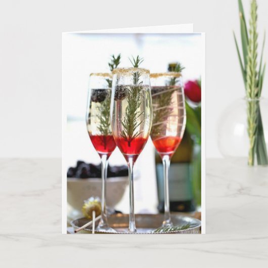 ***クリスマスの応援/新年 カード (正面)