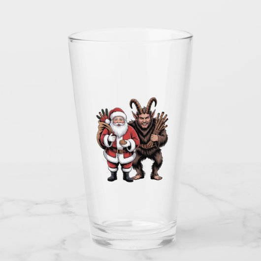 クリスマスの怖いおもしろクランプス サンタクロース タンブラーグラス (正面)