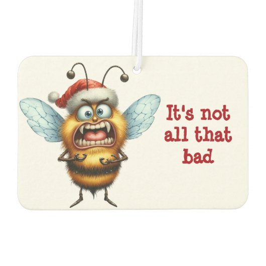 クリスマスの怖いミツバチ カーエアーフレッシュナー (裏面)