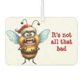 クリスマスの怖いミツバチ カーエアーフレッシュナー (正面)