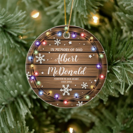 クリスマスの思い出にクリスマスの光パパ セラミックオーナメント (ツリー)
