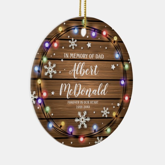 クリスマスの思い出にクリスマスの光パパ セラミックオーナメント (右)
