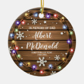クリスマスの思い出にクリスマスの光パパ セラミックオーナメント (正面)