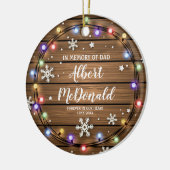 クリスマスの思い出にクリスマスの光パパ セラミックオーナメント (左)