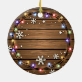 クリスマスの思い出にクリスマスの光パパ セラミックオーナメント (裏面)