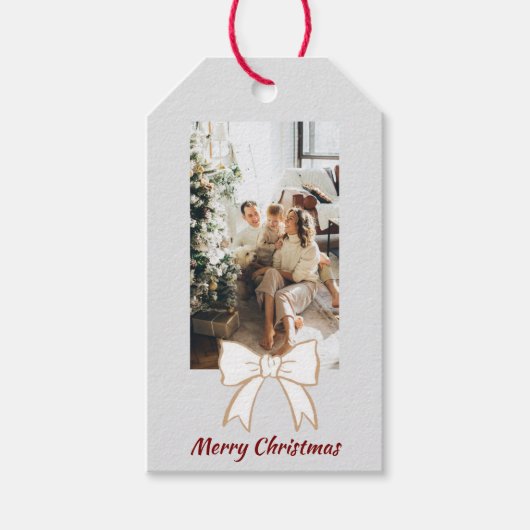クリスマスの思い出のフォトギフトタグ ギフトタグ (正面)