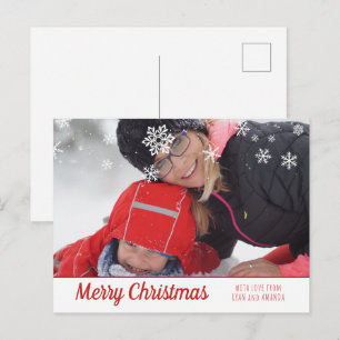 クリスマスの思い出の写真入りクリスマスカード シーズンポストカード