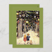 クリスマスの思い出の道を歩く シーズンポストカード (正面/裏面)