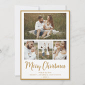 クリスマスの思い出4枚の写真入り シーズンカード (正面)