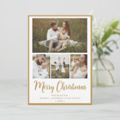 クリスマスの思い出4枚の写真入り シーズンカード (スタンド正面)