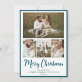 クリスマスの思い出4枚の写真入り シーズンカード (正面)