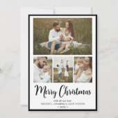 クリスマスの思い出4枚の写真入り シーズンカード (正面)