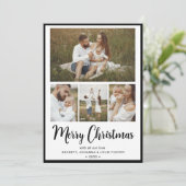 クリスマスの思い出4枚の写真入り シーズンカード (スタンド正面)