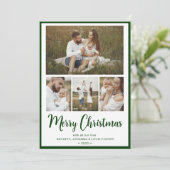 クリスマスの思い出4枚の写真入り シーズンカード (スタンド正面)