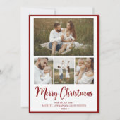 クリスマスの思い出4枚の写真入り シーズンカード (正面)