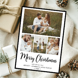 クリスマスの思い出4枚の写真入り シーズンカード